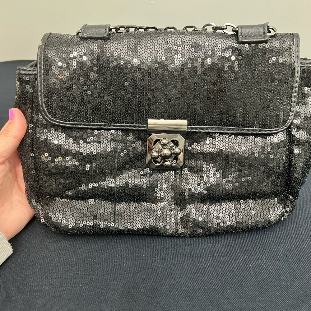 Chico’s Black Embellished Women’s Crossbody Bag 11x6”